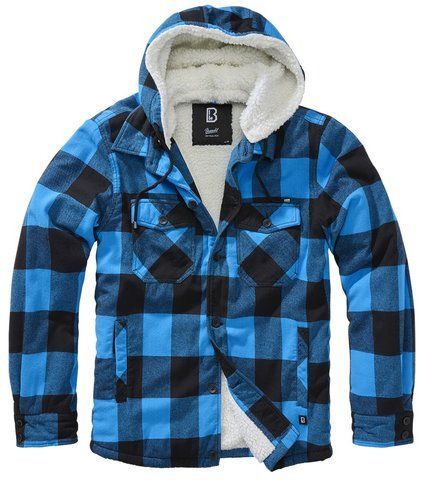 Куртка Brandit Lumber Jacket Hooded Black/Blue (S) 3172.183 фото