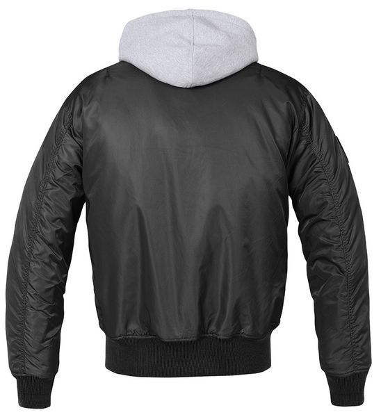 Куртка Brandit MA1 Sweat Hooded Black/Grey (S) 3150.78 фото