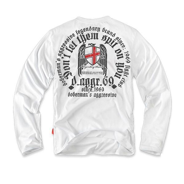 Футболка лонгслив Dobermans Aggressive Dobermans White (XL) 11906 фото