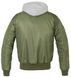 Куртка Brandit MA1 Sweat Hooded Olive/Grey (S) 3150.136 фото 2